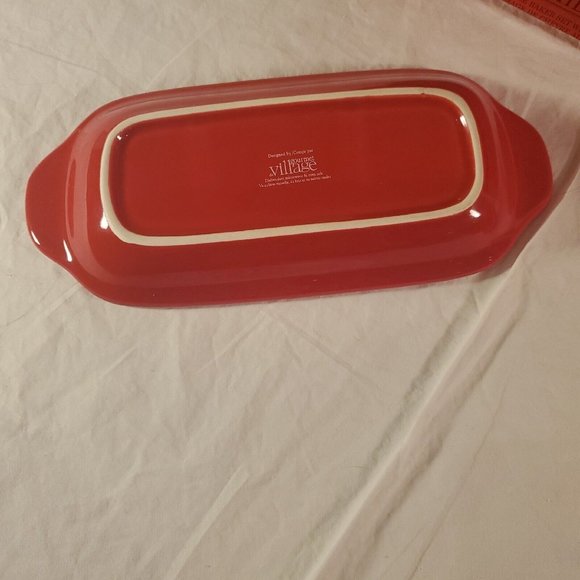 Gourmet Du Village Chevre Cheese Baker Stoneware Bistro Collection Red- Open Box - Picture 7 of 16